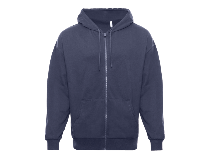 Толстовка STAN оверсайз на молнии с капюшоном футер без начёса 240, 99, Графит