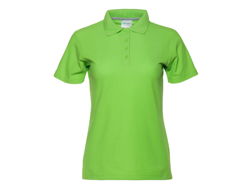 Рубашка поло женская STAN хлопок/полиэстер 185, 04WL, Ярко-зелёный