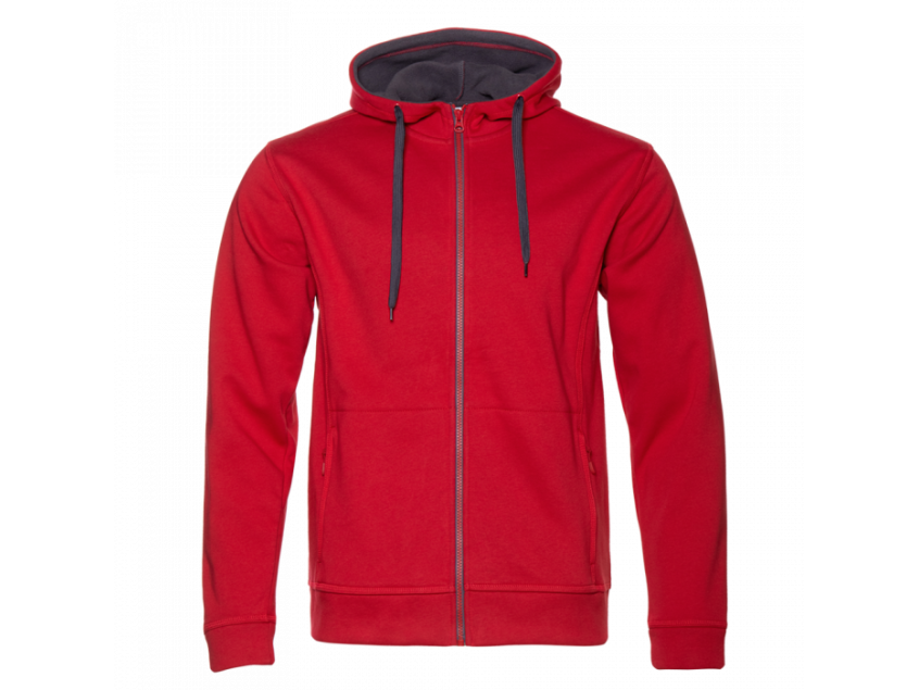 Толстовка мужская STAN с капюшоном на молнии сэндвич 320, 18, Красный