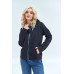 Толстовка женская STAN с капюшоном на молнии сэндвич 320, 19, Тёмно-синий