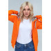 Толстовка женская STAN с капюшоном на молнии футер с начёсом 280, 17W, Оранжевый