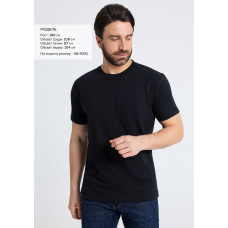 Футболка мужская STAN хлопок 180, 08, Чёрный