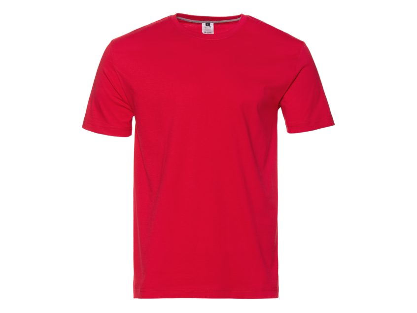 Футболка унисекс без бокового шва STAN хлопок 160, 02, Красный