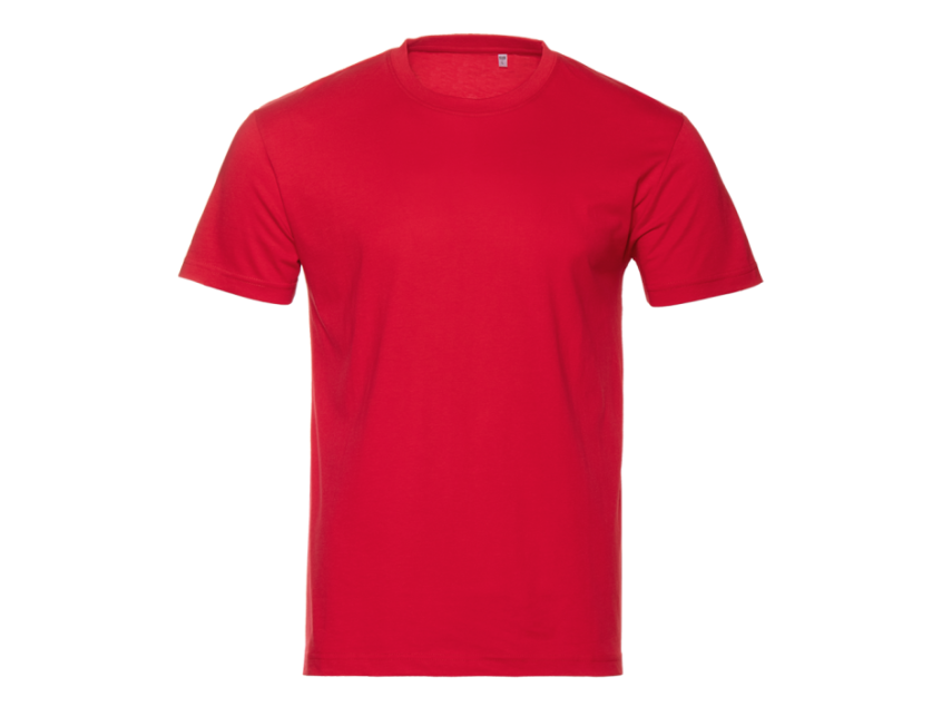 Футболка унисекс хлопок 150, 52, Красный