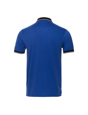 Рубашка поло унисекс STAN с контрастными деталями хлопок/полиэстер 185, 04С, Синий