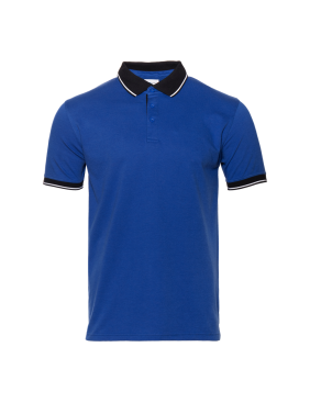 Рубашка поло унисекс STAN с контрастными деталями хлопок/полиэстер 185, 04С, Синий