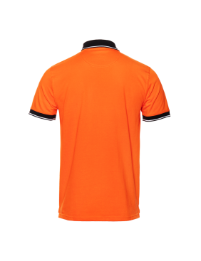 Рубашка поло унисекс STAN с контрастными деталями хлопок/полиэстер 185, 04С, Оранжевый