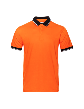 Рубашка поло унисекс STAN с контрастными деталями хлопок/полиэстер 185, 04С, Оранжевый