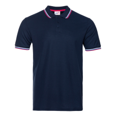 Рубашка поло унисекс STAN триколор хлопок/полиэстер 185, 04R, Тёмно-синий Рубашка поло унисекс STAN триколор хлопок/полиэстер 185, 04R, Тёмно-синий