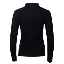 Рубашка поло женская STAN длинный рукав хлопок/полиэстер 185, 04SW, Чёрный