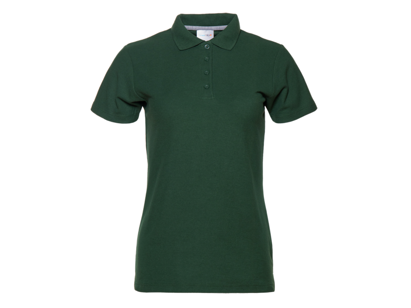 Рубашка поло женская STAN хлопок/полиэстер 185, 04WL, Тёмно-зелёный