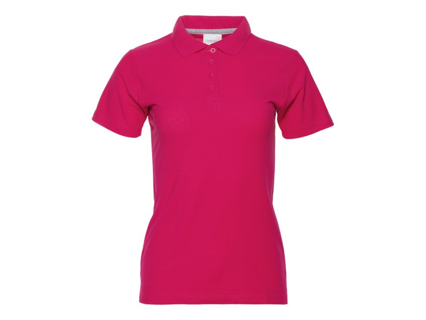 Рубашка поло женская STAN хлопок/полиэстер 185, 04WL, Ярко-розовый