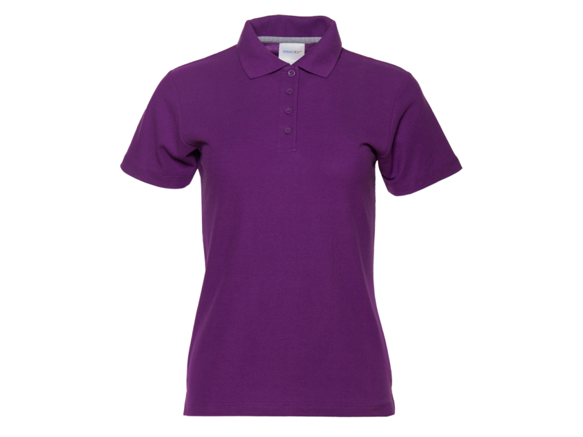 Рубашка поло женская STAN хлопок/полиэстер 185, 04WL, Фиолетовый