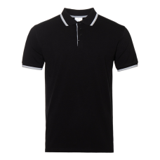 Рубашка поло унисекс STAN хлопок/эластан 200, 05, Черный с контрастом Рубашка поло унисекс STAN хлопок/эластан 200, 05, Черный с контрастом