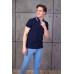 Рубашка поло унисекс STAN хлопок/эластан 200, 05, Темно-синий с контрастом