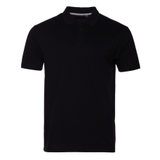 Рубашка поло унисекс хлопок 100%, 185, 04B, Чёрный Рубашка поло унисекс хлопок 100%, 185, 04B, Чёрный