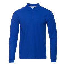 Рубашка поло унисекс STAN длинный рукав хлопок/полиэстер 185, 104S, Синий Рубашка поло унисекс STAN длинный рукав хлопок/полиэстер 185, 104S, Синий