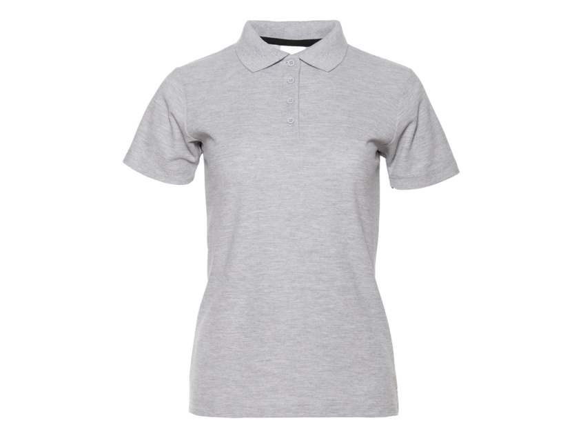 Рубашка поло женская STAN хлопок/полиэстер 185, 104W, Серый меланж