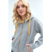 Толстовка женская STAN с капюшоном на молнии сэндвич 320, 19, Серый меланж