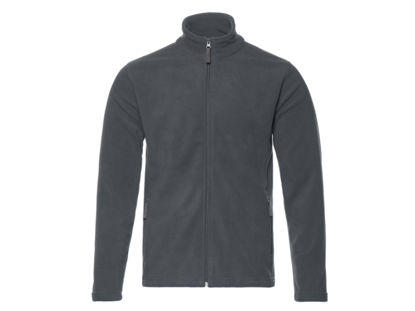 Толстовка унисекс STAN на молнии микрофлис 200, 21, Тёмно-серый