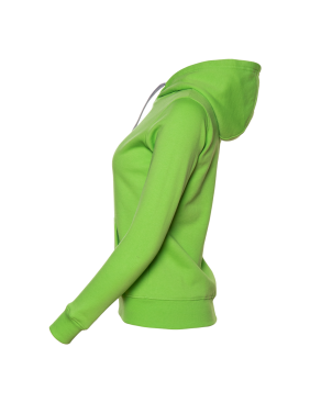 Толстовка женская STAN с капюшоном на молнии футер с начёсом 280, 17W, Ярко-зелёный