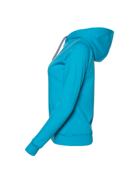 Толстовка женская STAN с капюшоном на молнии футер с начёсом 280, 17W, Бирюзовый