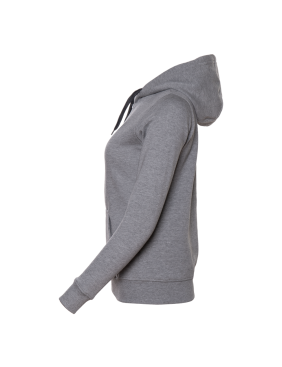 Толстовка женская STAN с капюшоном на молнии футер с начёсом 280, 17W, Серый меланж