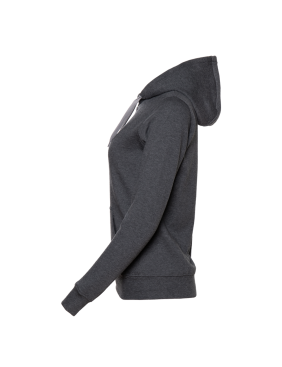 Толстовка женская STAN с капюшоном на молнии футер с начёсом 280, 17W, Тёмный меланж