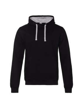 Худи унисекс STAN футер без начёса с контрастным капюшоном 260, 23, Чёрный