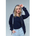 Толстовка женская STAN с капюшоном на молнии футер без начёса, 260, 61W, Тёмно-синий