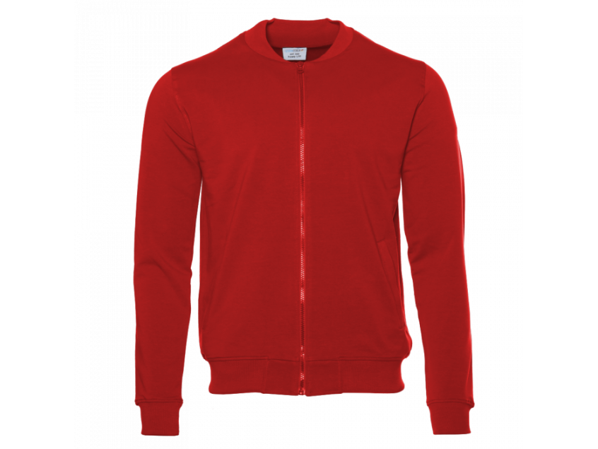 Толстовка унисекс STAN на молнии футер без начёса 245, 65N, Красный
