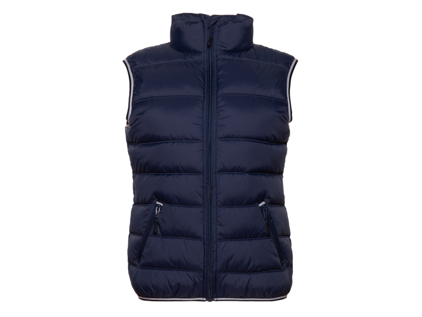 Жилет женский STAN утепленный таффета 210T, 65, 82W, Темно-синий с контрастом