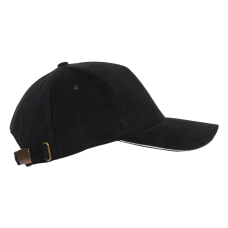Бейсболка с кантом STAN 5 клиньев хлопок 280, 11K, Чёрный