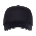 Бейсболка с кантом STAN 5 клиньев хлопок 330, 04, Чёрный