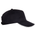 Бейсболка с кантом STAN 5 клиньев хлопок 330, 04, Чёрный