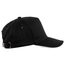 Бейсболка с кантом STAN 5 клиньев хлопок 280, 14, Чёрный
