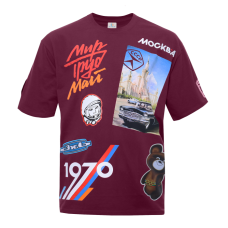 Футболка оверсайз STAN хлопок 240, 56_CCCР, Бордовый