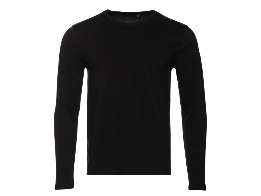 Футболка унисекс с длинным рукавом STAN хлопок/эластан 180, 35, Чёрный