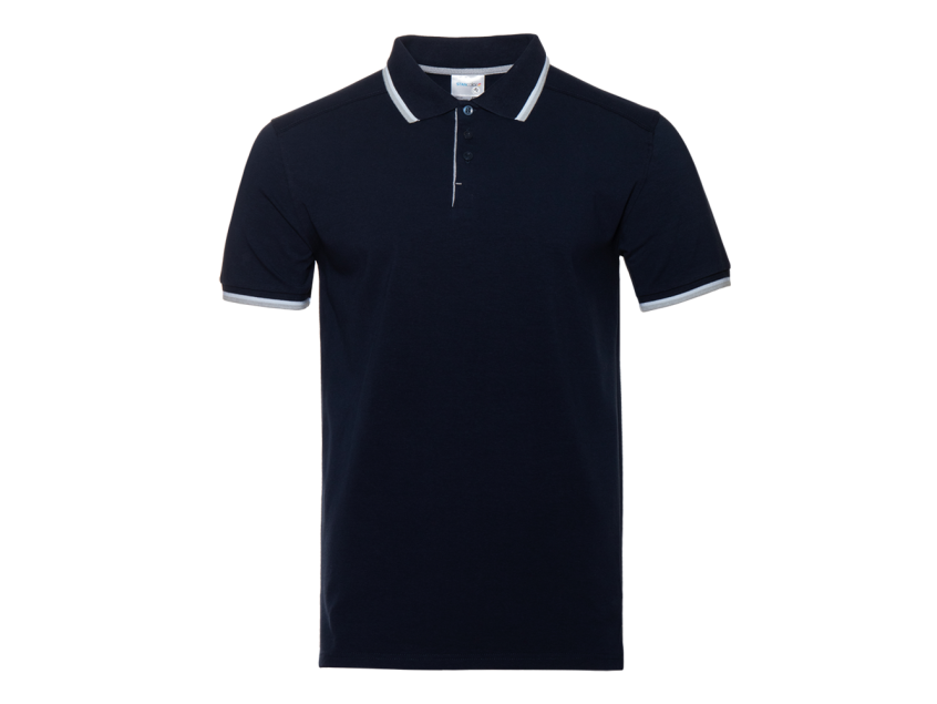 Рубашка поло унисекс STAN хлопок/эластан 200, 05, Темно-синий с контрастом