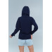 Толстовка женская STAN с капюшоном на молнии футер без начёса, 260, 61W, Тёмно-синий