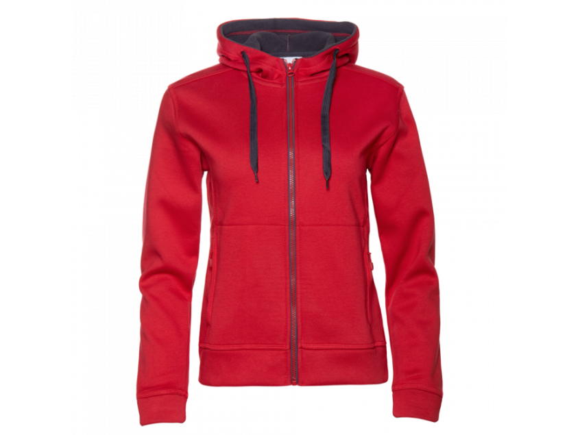 Толстовка женская STAN с капюшоном на молнии сэндвич 320, 19, Красный