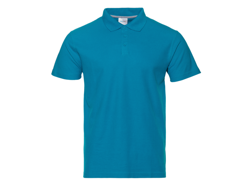 Рубашка поло унисекс STAN хлопок/полиэстер 185, 104, Лазурный