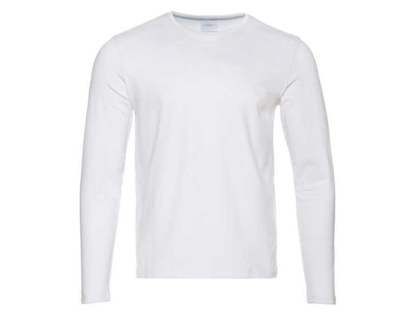 Футболка унисекс с длинным рукавом STAN хлопок/эластан 180, 35, Белый