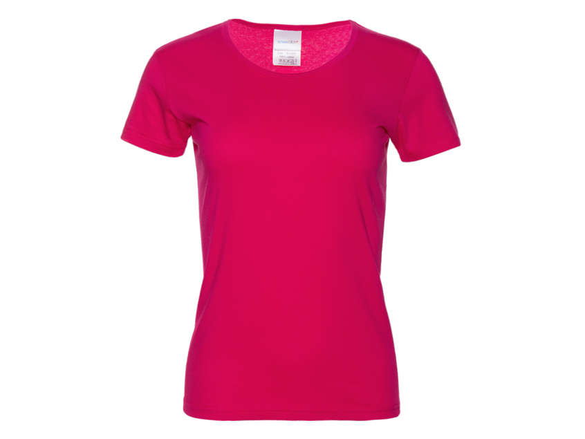 Футболка женская STAN хлопок 150, 02W, Ярко-розовый