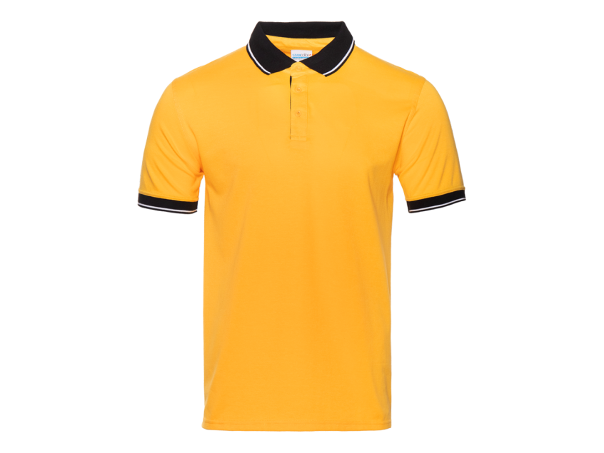 Рубашка поло унисекс STAN с контрастными деталями хлопок/полиэстер 185, 04С, Жёлтый