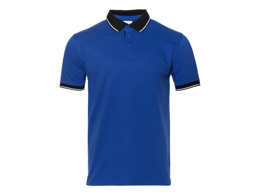 Рубашка поло унисекс STAN с контрастными деталями хлопок/полиэстер 185, 04С, Синий