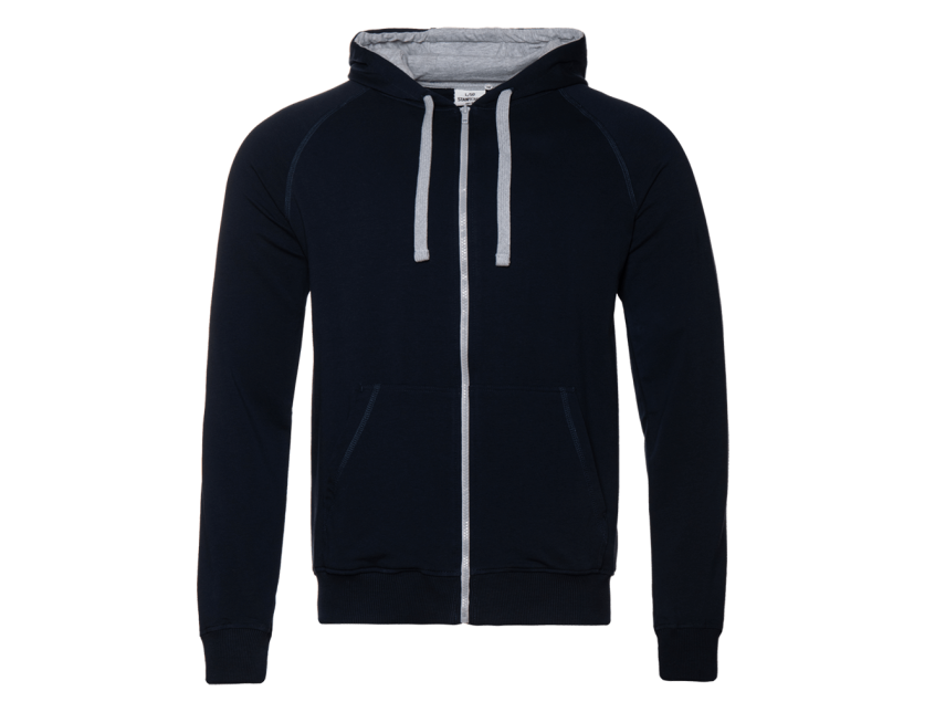 Толстовка мужская STAN с капюшоном на молнии футер без начёса 260, 61, Тёмно-синий