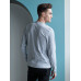 Футболка унисекс с длинным рукавом STAN хлопок/эластан 180, 35, Серый меланж