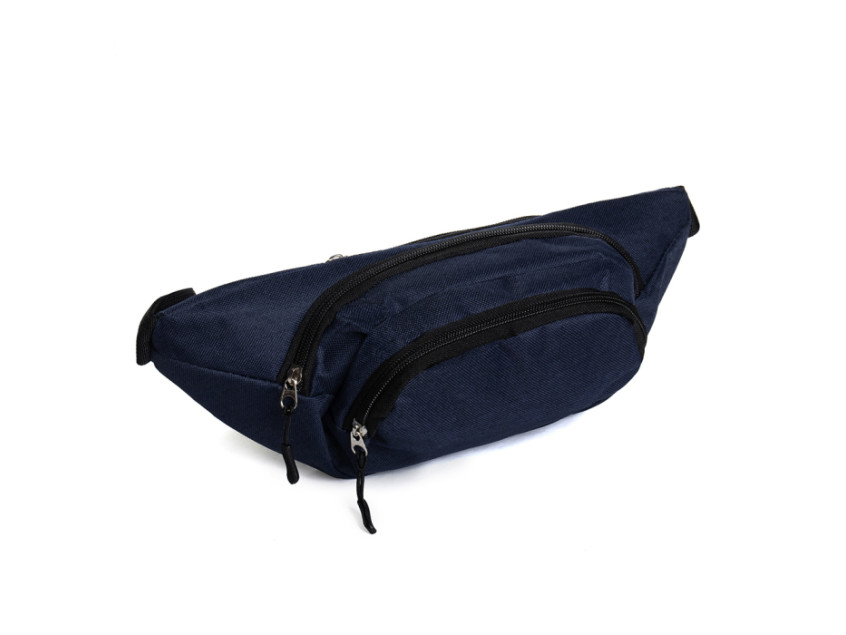 Сумка поясная STAN таффета 168D, 125, Тёмно-синий меланж